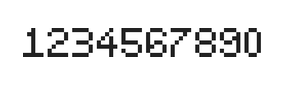 5×7数字点阵字体 ddN57AB1379