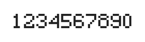 5×7数字点阵字体 ddN57AB1382