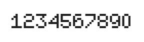 5×7数字点阵字体 ddN57AB1391