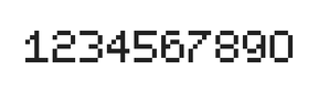 5×7数字点阵字体 ddN57AB1395