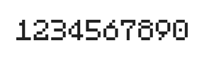 5×7数字点阵字体 ddN57AB1402