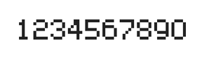 5×7数字点阵字体 ddN57AB1404