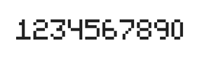 5×7数字点阵字体 ddN57AB1405