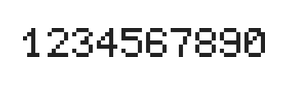 5×7数字点阵字体 ddN57AB1407