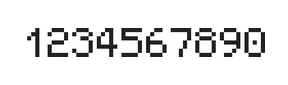 5×7数字点阵字体 ddN57AB1408
