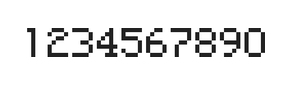 5×7数字点阵字体 ddN57AB1409