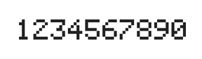 5×7数字点阵字体 ddN57AB1411