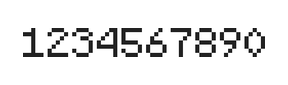 5×7数字点阵字体 ddN57AB1415