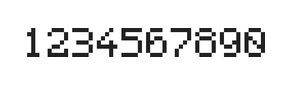 5×7数字点阵字体 ddN57AB1423