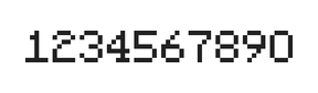 5×7数字点阵字体 ddN57AB1432