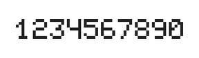 5×7数字点阵字体 ddN57AB1438
