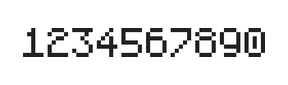 5×7数字点阵字体 ddN57AB1439