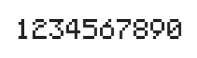 5×7数字点阵字体 ddN57AB1446