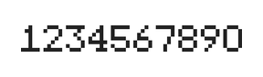 5×7数字点阵字体 ddN57AB1450