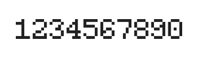5×7数字点阵字体 ddN57AB1453