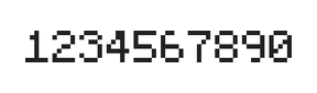 5×7数字点阵字体 ddN57AB1458