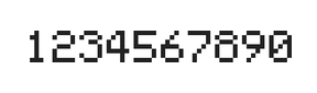 5×7数字点阵字体 ddN57AB1464