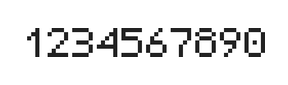 5×7数字点阵字体 ddN57AB1468