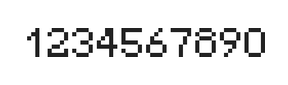 5×7数字点阵字体 ddN57AB1473