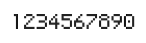 5×7数字点阵字体 ddN57AB1474