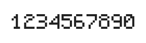 5×7数字点阵字体 ddN57AB1481