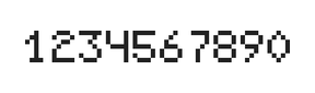 5×7数字点阵字体 ddN57AB1491