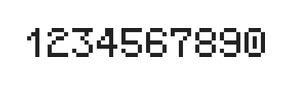 5×7数字点阵字体 ddN57AB1501