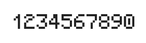 5×7数字点阵字体 ddN57AB1502