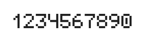 5×7数字点阵字体 ddN57AB1512