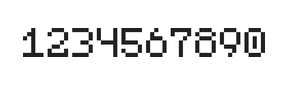 5×7数字点阵字体 ddN57AB1516