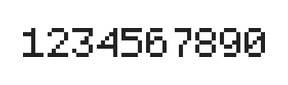 5×7数字点阵字体 ddN57AB1522