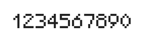 5×7数字点阵字体 ddN57AB1531
