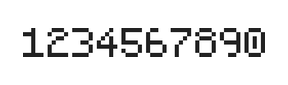 5×7数字点阵字体 ddN57AB1536