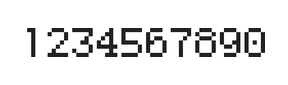 5×7数字点阵字体 ddN57AB1540