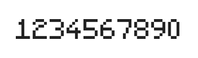 5×7数字点阵字体 ddN57AB1541