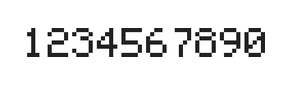 5×7数字点阵字体 ddN57AB1542