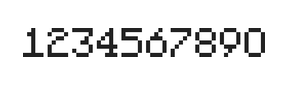 5×7数字点阵字体 ddN57AB1544