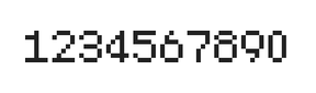 5×7数字点阵字体 ddN57AB1545