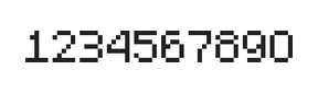 5×7数字点阵字体 ddN57AB1549