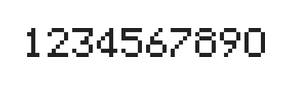 5×7数字点阵字体 ddN57AB1550