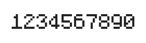 5×7数字点阵字体 ddN57AB1551