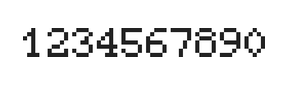 5×7数字点阵字体 ddN57AB1556