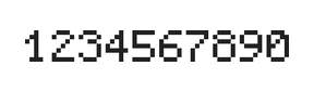 5×7数字点阵字体 ddN57AB1559