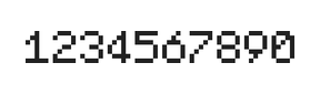 5×7数字点阵字体 ddN57AB1561