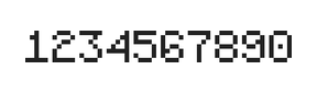 5×7数字点阵字体 ddN57AB1571