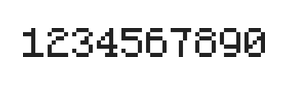 5×7数字点阵字体 ddN57AB1575