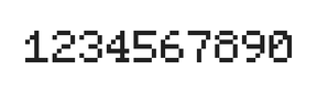 5×7数字点阵字体 ddN57AB1586