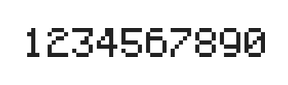 5×7数字点阵字体 ddN57AB1590