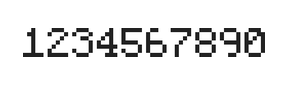 5×7数字点阵字体 ddN57AB1595