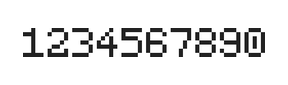 5×7数字点阵字体 ddN57AB1596